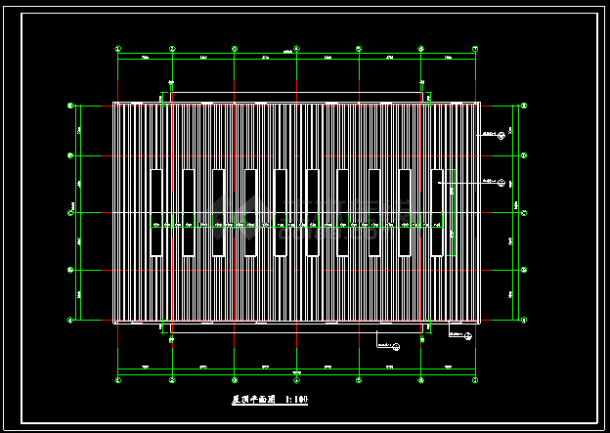 30m长跨厂房建筑全套结构CAD设计图纸（内含设计说明）-图二