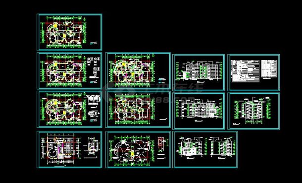 九班幼儿园建筑详细施工CAD图纸-图一