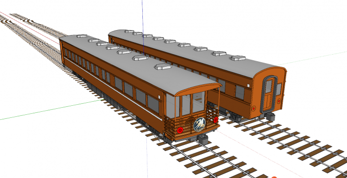 现代交通运输火车厢 su模型_图1