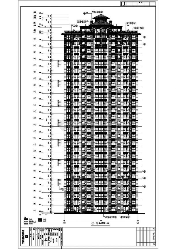 某地区28层剪力墙结构住宅楼建筑设计方案图纸-图一