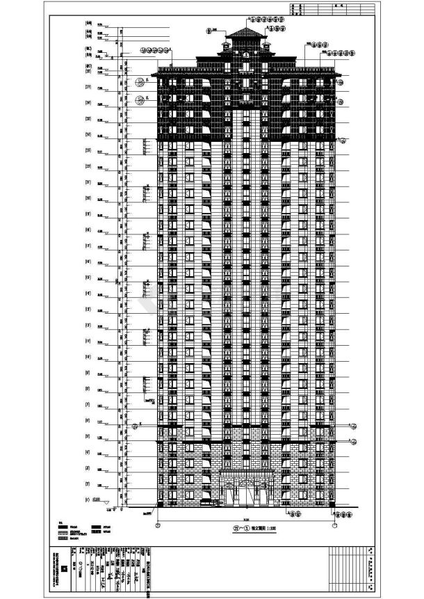 某地区28层剪力墙结构住宅楼建筑设计方案图纸-图二