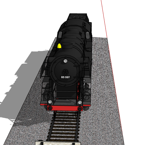 黑色霸气现代中式火车厢su模型-图二