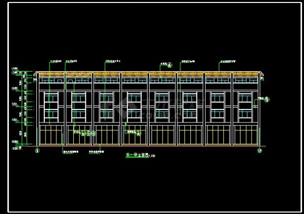 某商铺建筑施工设计CAD详情全套图-图二