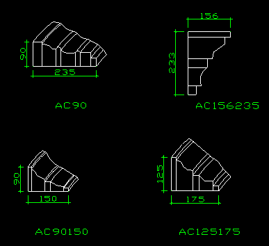 CAD线板大样设计详细施工图样式大全-图二