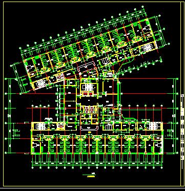保定市第一中心医院平面设计CAD详情图-图二