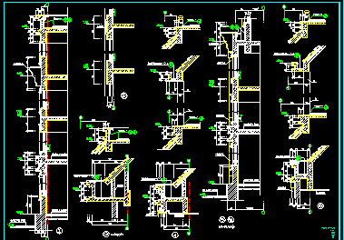 常用建筑CAD设计施工节点大样平面合集图-图二