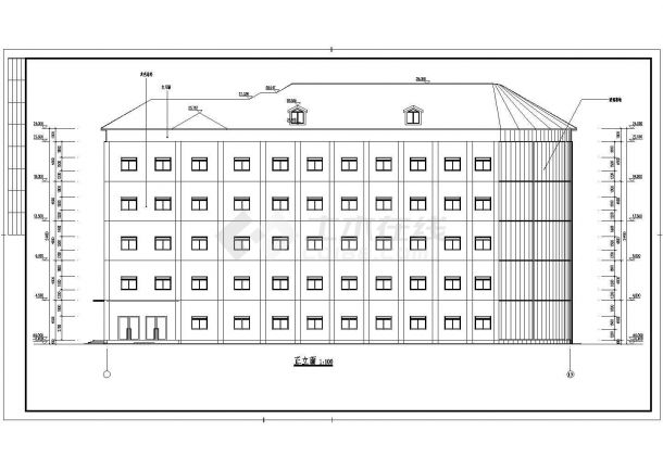 长沙市某框架结构社区医院建筑设计方案图-图一