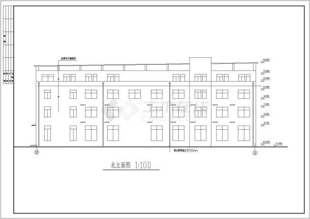 山东某公司三层综合楼建筑设计方案图-图二