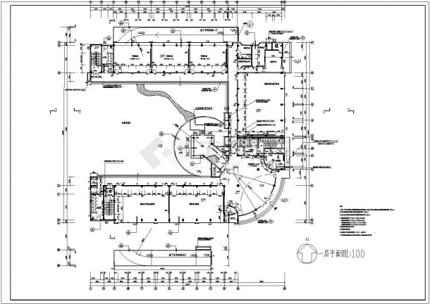 某大学十层教学综合楼建筑设计施工图-图二