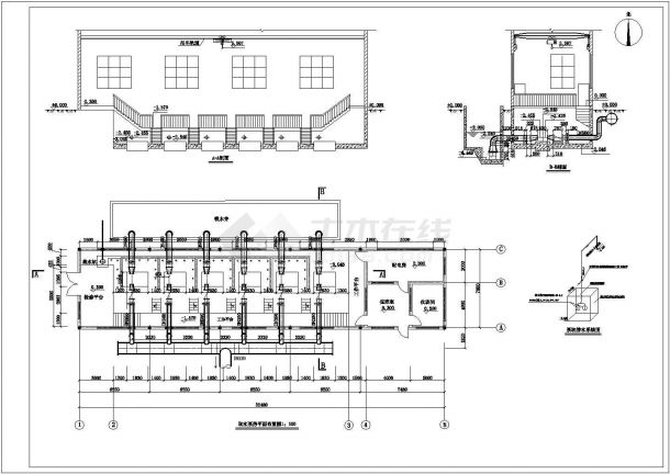给水输水泵房设计图纸（出水管DN1000）-图二