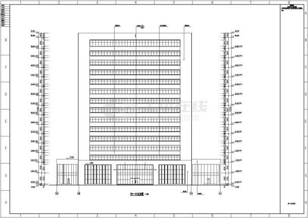 某地区15层办公楼建筑设计施工图-图一