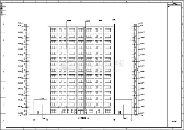 某地区15层办公楼建筑设计施工图-图二