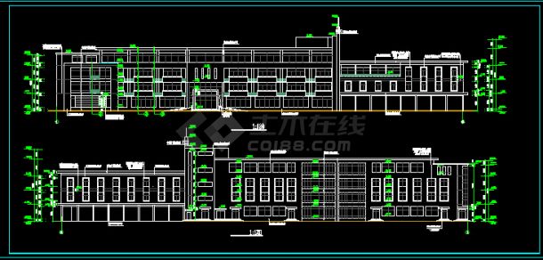 某植草屋面大型综合楼建筑设计CAD详图-图二