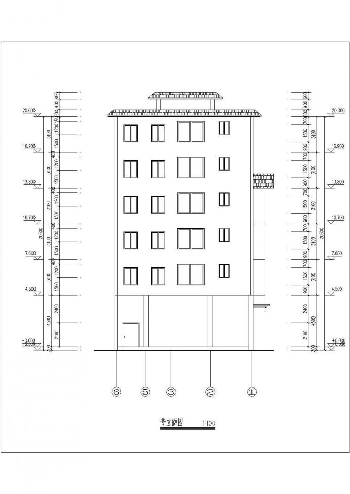 某地区六层砌体结构住宅楼建筑设计方案图纸_图1