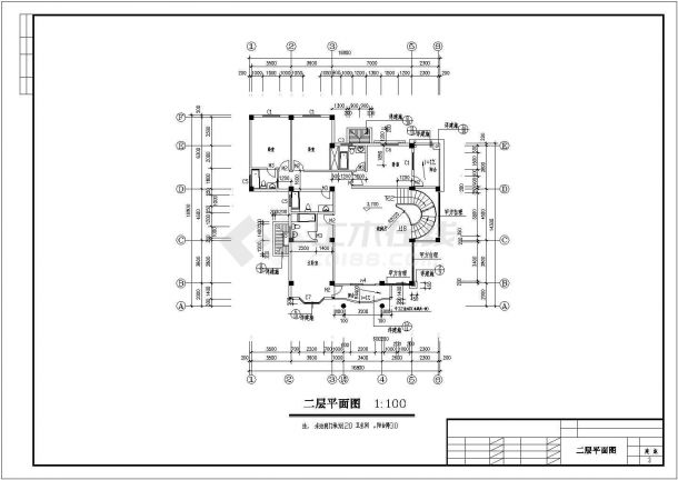 某地区三层欧式风格别墅建筑设计方案图纸-图二