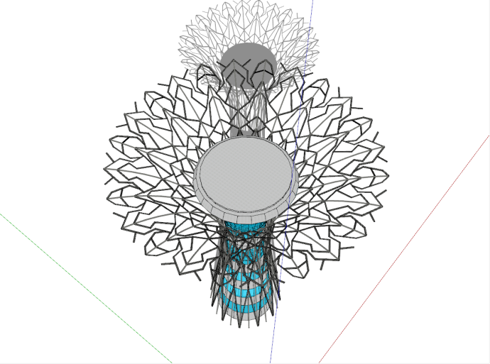公园景观创新构筑物su模型_图1