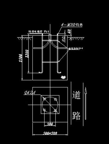 路灯基础图纸图纸