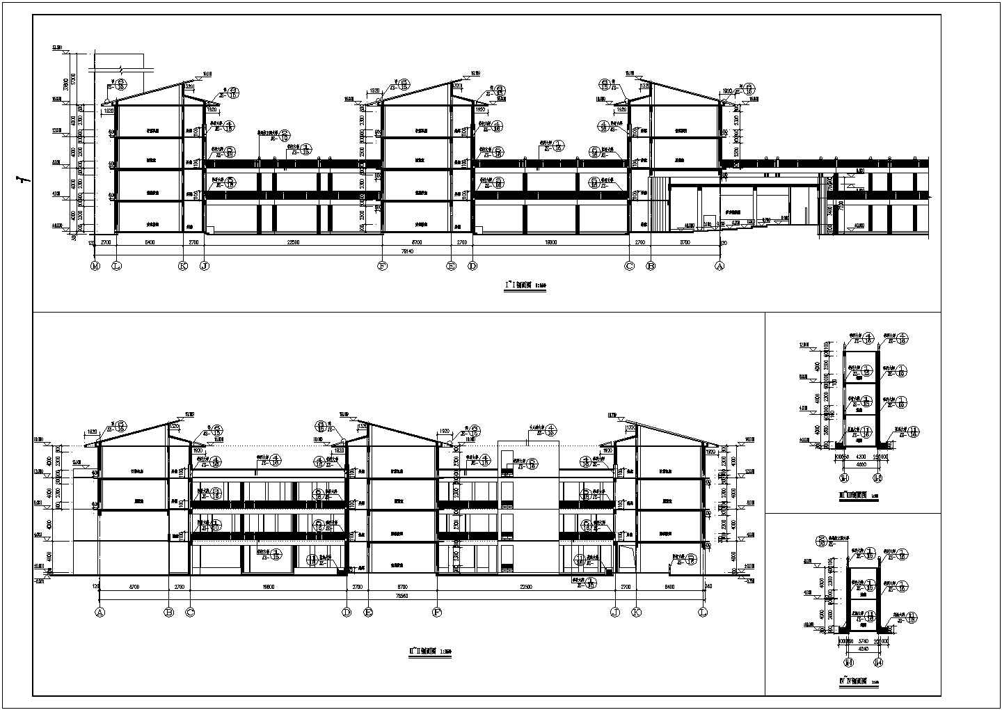 某中学四层框架结构实验楼建筑施工图