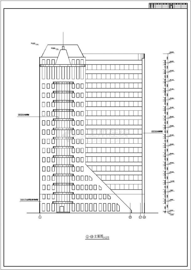 某医院框架结构高层门诊楼建筑设计方案图纸-图二