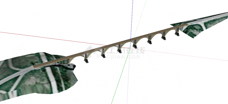 高速公路高架桥桥梁su模型-图二