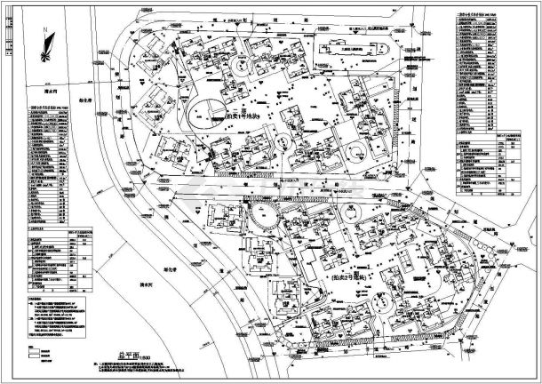 成都龙湖翠微清波高层综合建筑总平面图布置-图一