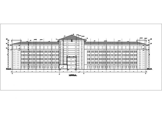 某地区六层框架结构医院住院楼建筑设计方案图纸_图1