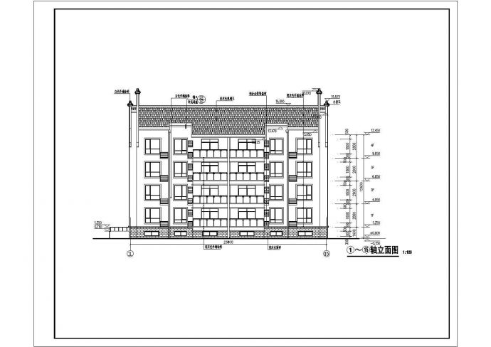 某地区四层框架结构住宅楼建筑设计施工图_图1