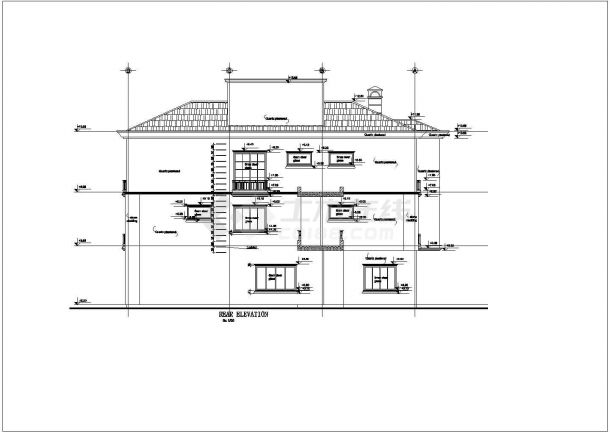 某框架结构独栋别墅建筑设计方案图纸-图一