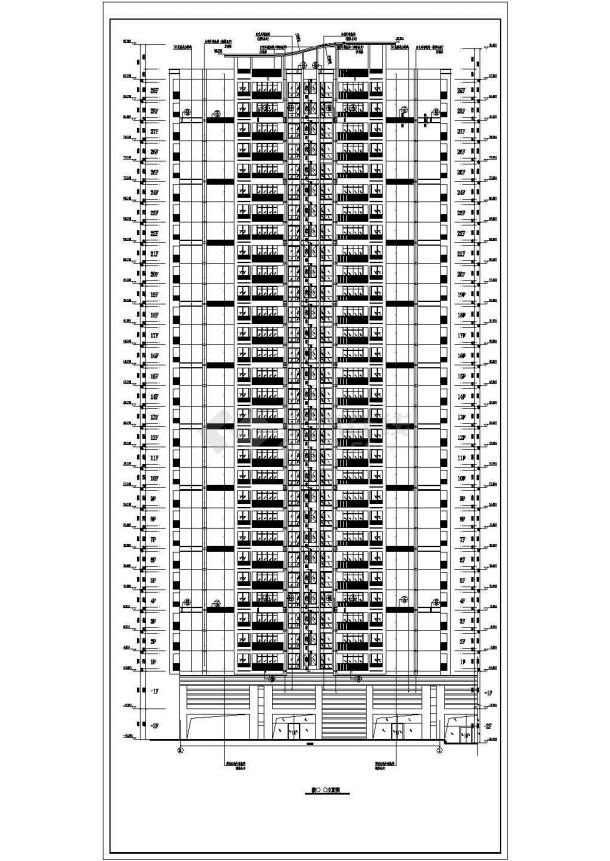 某地区29层剪力墙结构住宅楼建筑设计施工图-图二