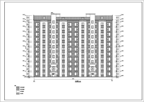 南方某小区10层住宅楼建筑设计方案图纸-图二