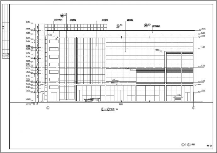 某四层框架结构游泳馆建筑设计施工图纸_图1