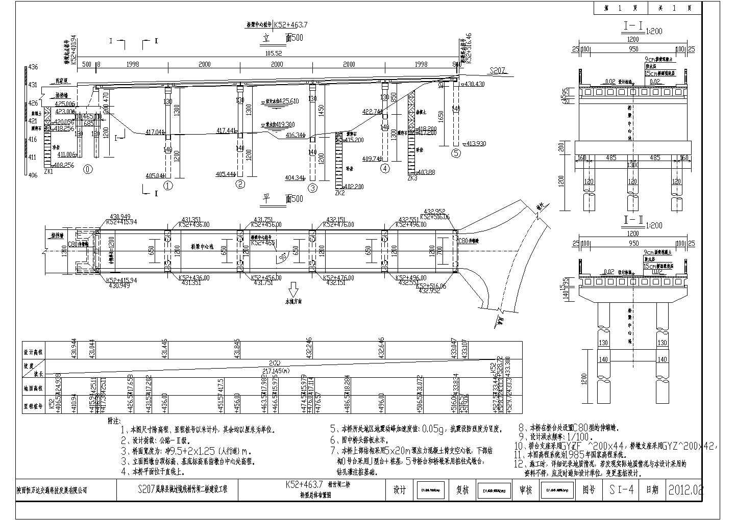 某1-20米预应力空心板梁桥结构施工图