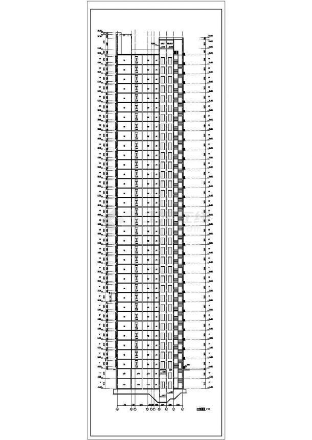 某地区33层塔式住宅楼建筑设计方案-图一