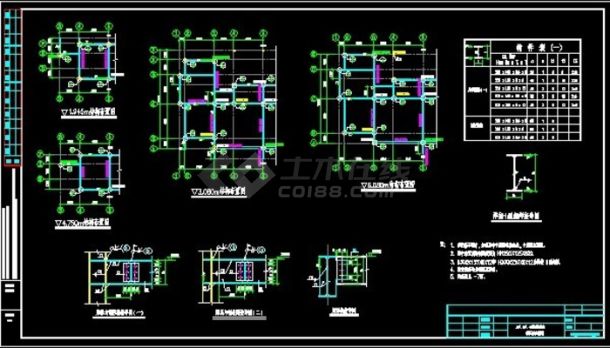 小高层钢结构施工图-图一