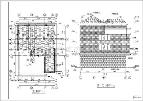 某地区四层砖混结构住宅楼建筑设计方案图纸-图二