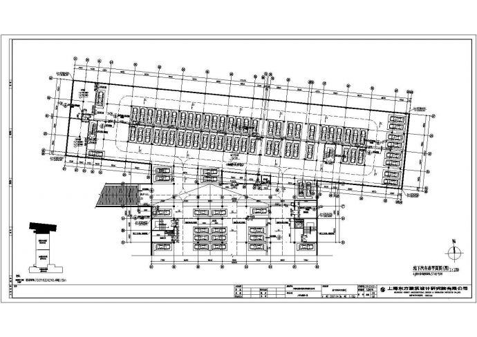 某住宅小区单层地下汽车库建筑设计施工图_图1