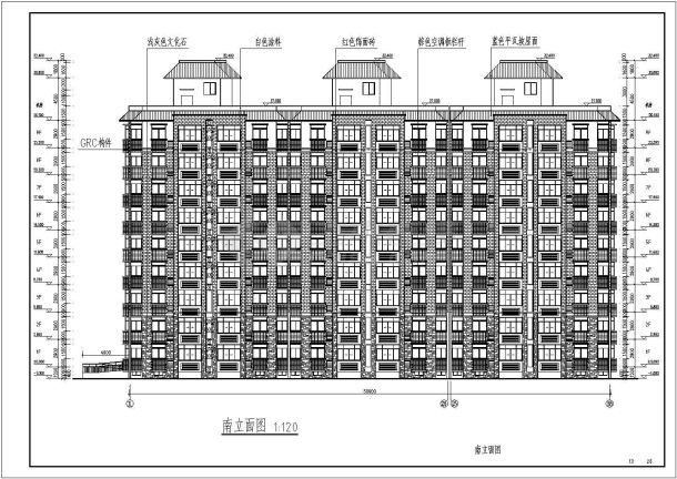 某地区九层纯住宅楼建筑设计施工图-图一