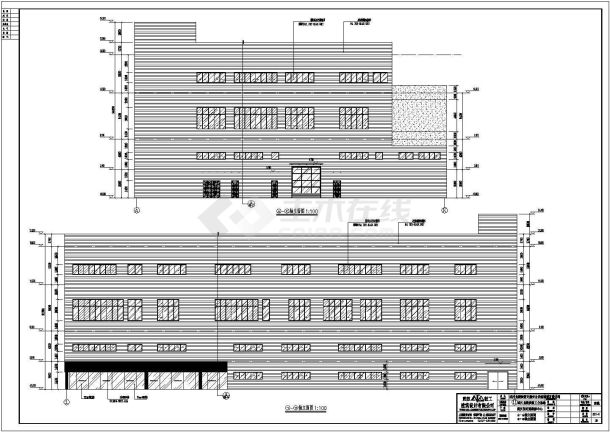 某地区三层保时捷汽车4S店建筑设计施工图-图一