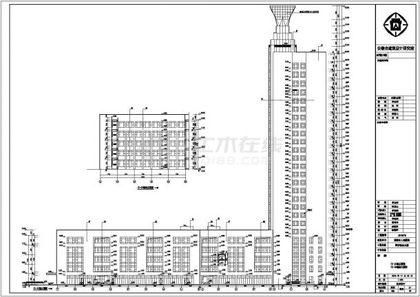 某医院25层门诊楼建筑设计初步方案图-图二