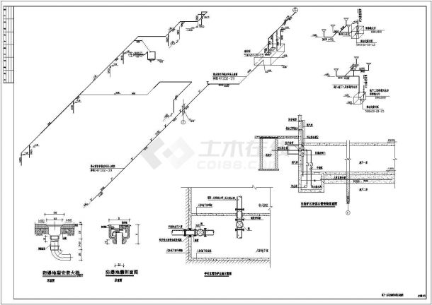 某24层综合楼地下二层人防给排水全套图-图一