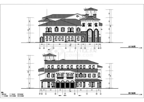某楼盘三层框架结构售楼处建筑设计方案-图二