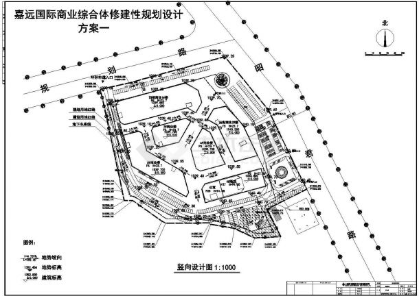 嘉远国际购物广场规划设计总平面布置图-图二