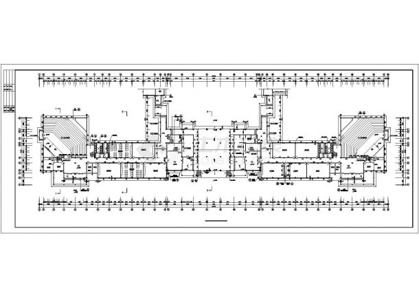 山东某学校五层图书馆建筑设计方案图-图二