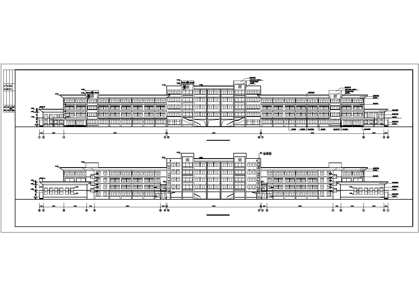 山东某学校五层图书馆建筑设计方案图