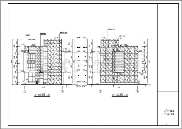 某地区三层小型住宅楼建筑设计方案图-图一