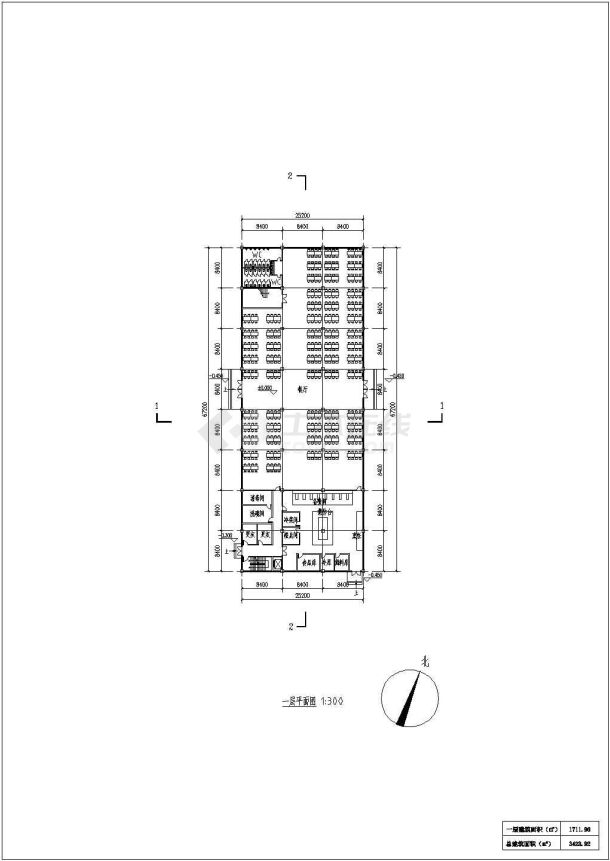 南方某地区二层食堂建筑设计方案图-图二