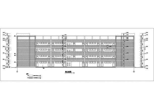 某小学四层框架结构教学楼建筑设计施工图-图一