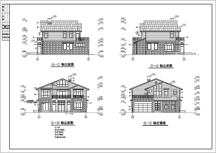 某地区2层框架结构别墅建筑设计方案图纸_图1