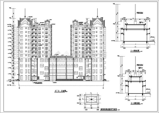 某地区十二层商住楼建筑设计施工图-图二