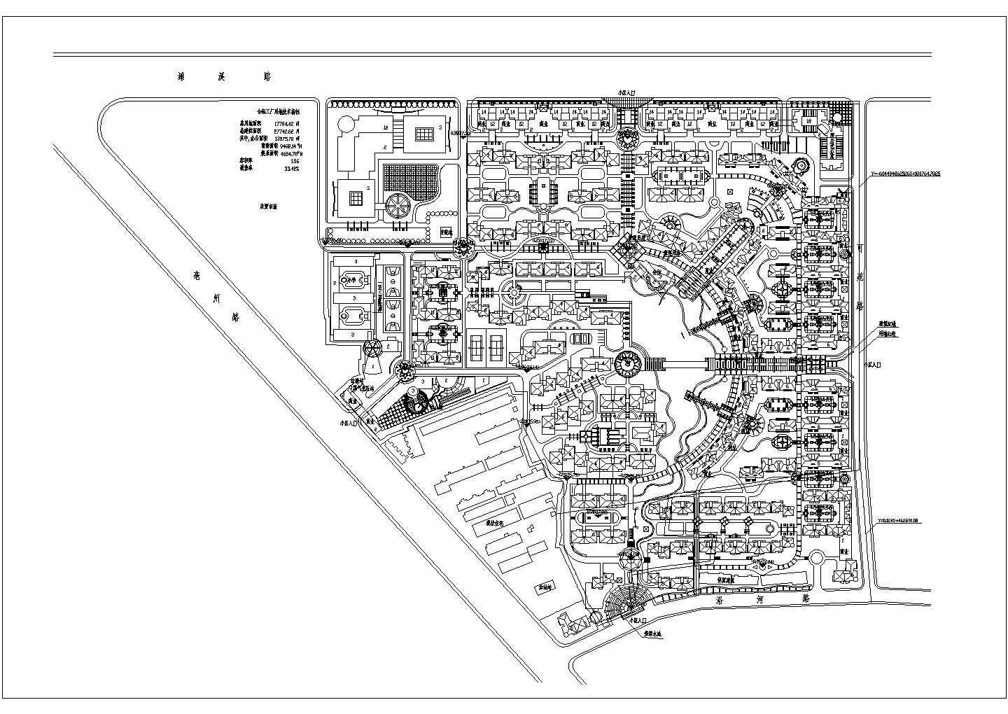 安徽某住宅小区规划设计总平面布置图